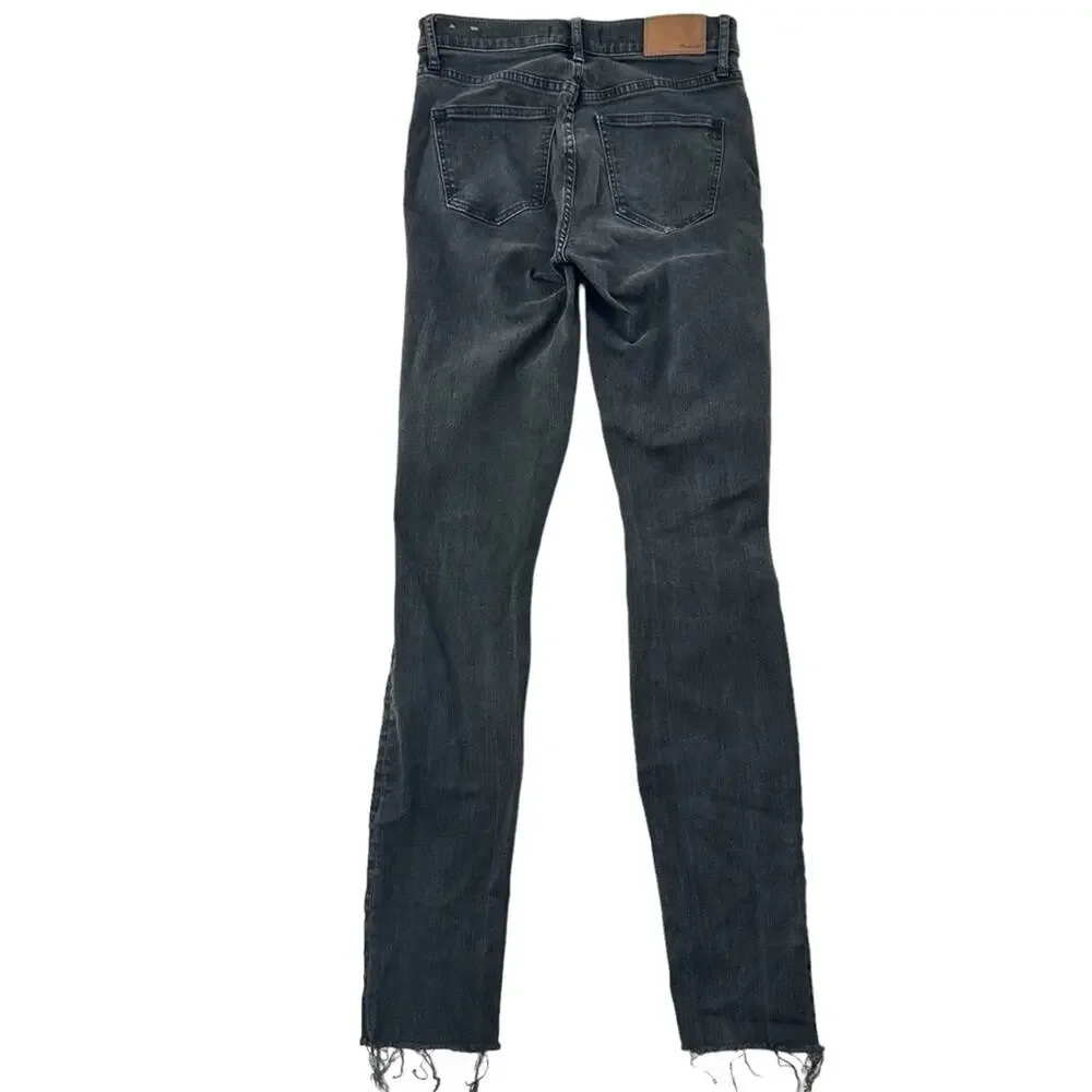Madewell 9” high rise skinny jeans black women's 26 tall - Picture 3 of 12
